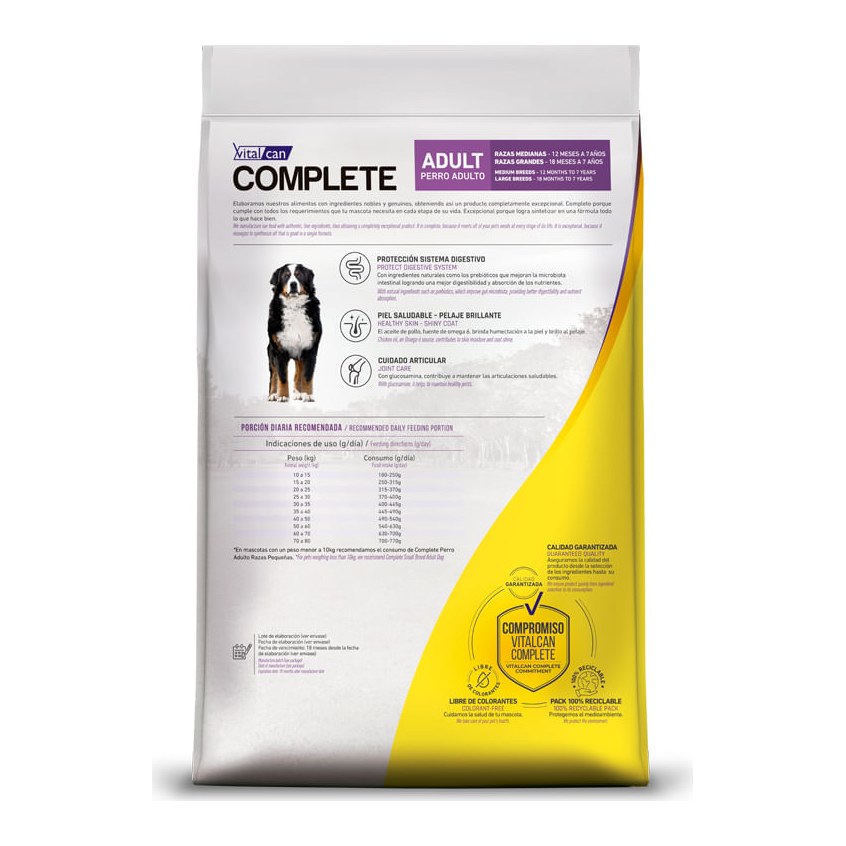 Complete Adulto Raza Medianos/Grandes X 3Kg – foto 2