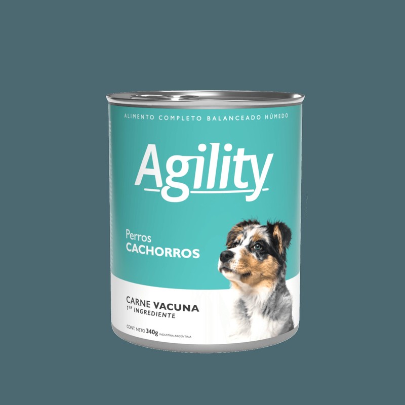 Agility Dog Cachorros Lata Carne 340Gr