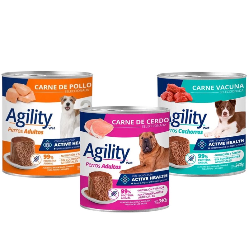 Agility Dog Cerdo Lata 340Gr