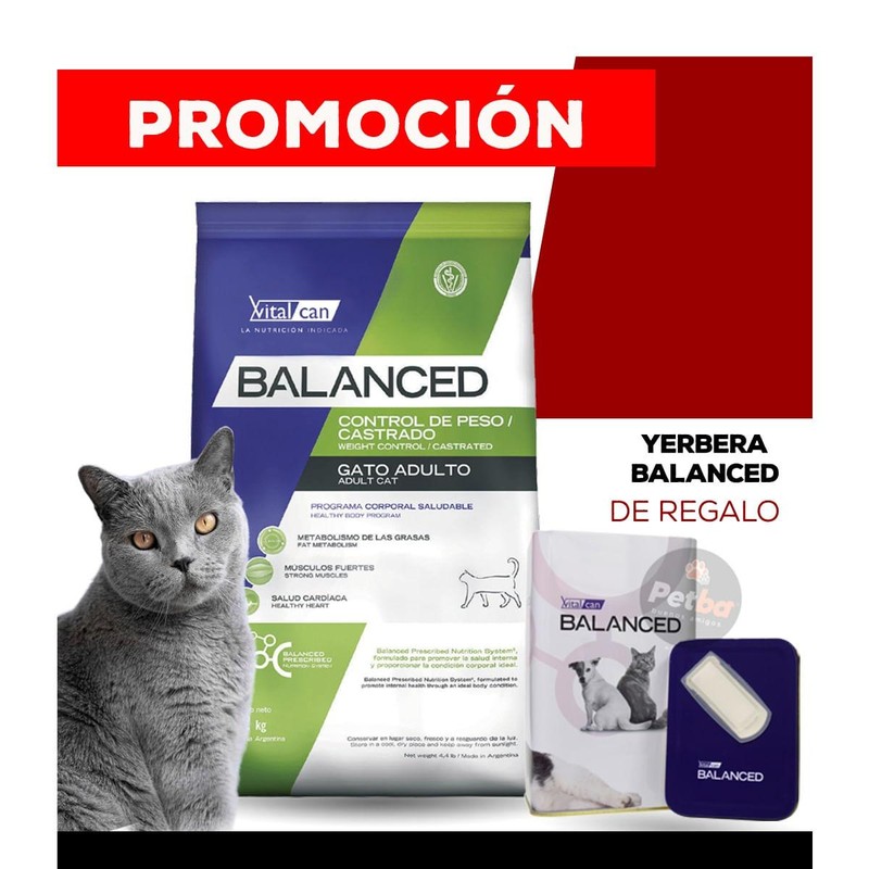 [VIT006] Balanced Gato Control Peso/Castrado. All Ages X 2Kg