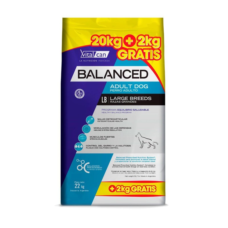 [VIT027] Balanced Perro Adulto Raza Grande X 20Kg