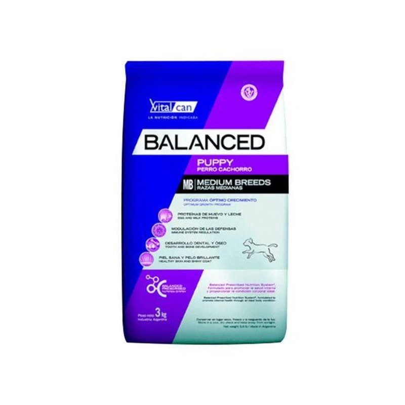 [VIT035] Balanced Perro Cachorro Raza Mediana X 12 Kg