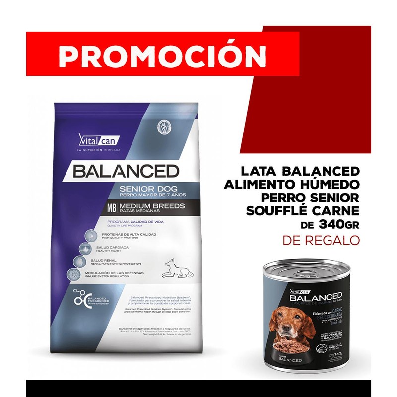 [VIT021] Balanced Perro Senior Raza Mediana X 3Kg