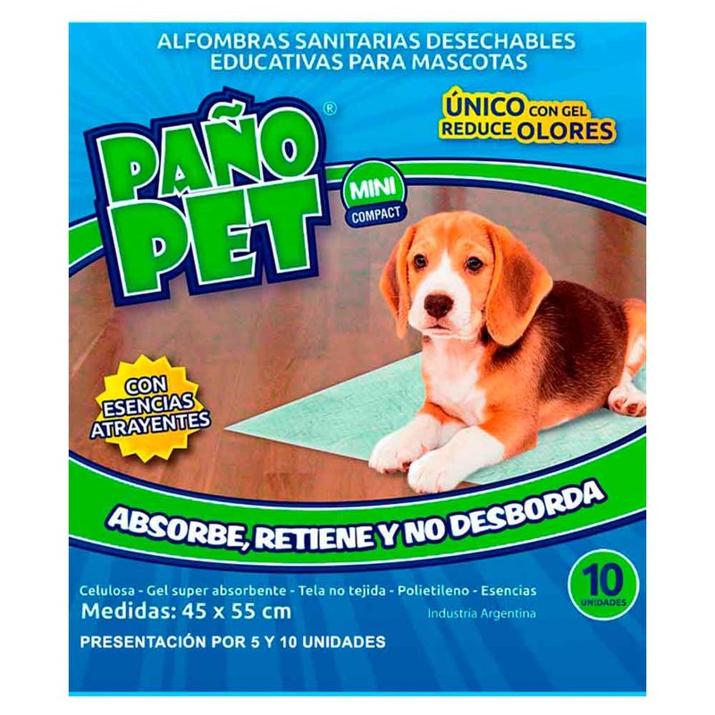 Paño Pet Mini X 10 (45 X 55)