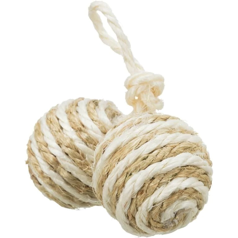 [JUG1366] Pelotas x 2 Con Soga Sisal