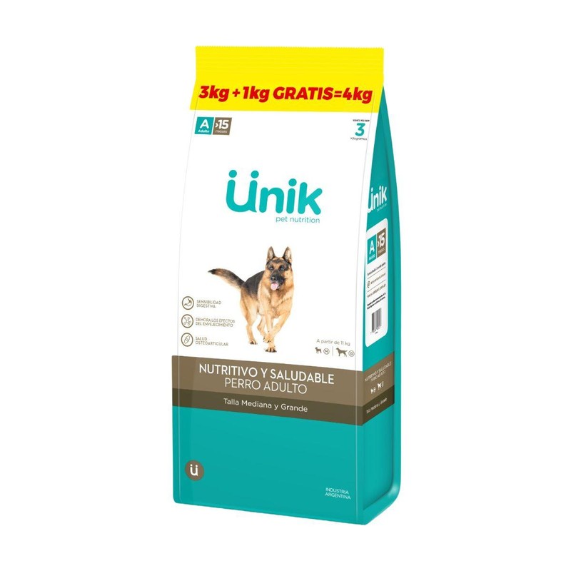 [UNIK009] Unik Perro Adulto Talla Mediano/Grande X 3Kg