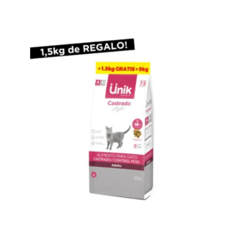 [UNIK023] Unik Gato Castrado/Control Peso X 7,5+1,5Kg