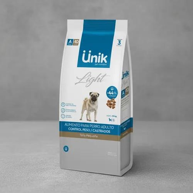 [UNIK036] Unik Perro Adulto Talla Pequeña Control Peso/Castrado X 3+1Kg
