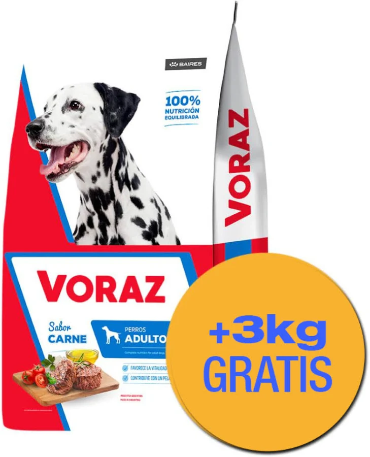 [VOR012] Voraz Adulto Carne X 22+3Kg