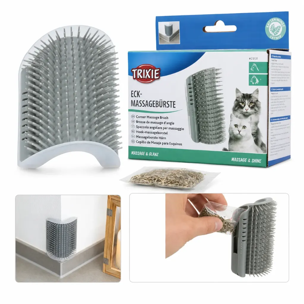 [ACC761] Rascador Cepillo Para Gatos Esquina Muebles Trixie