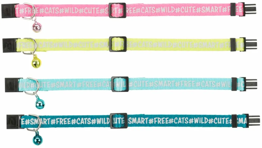 Collar P/Gatos Nylon Refractante Estampado